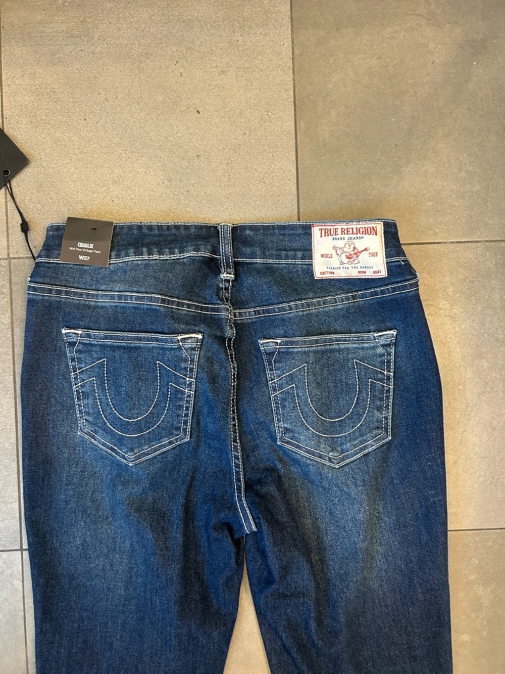 True Religion Charlie Mid Rise Seamed Flare Jeans - Picture 12 of 14